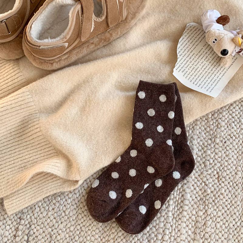 Polka Dot Wool-Blend Socks