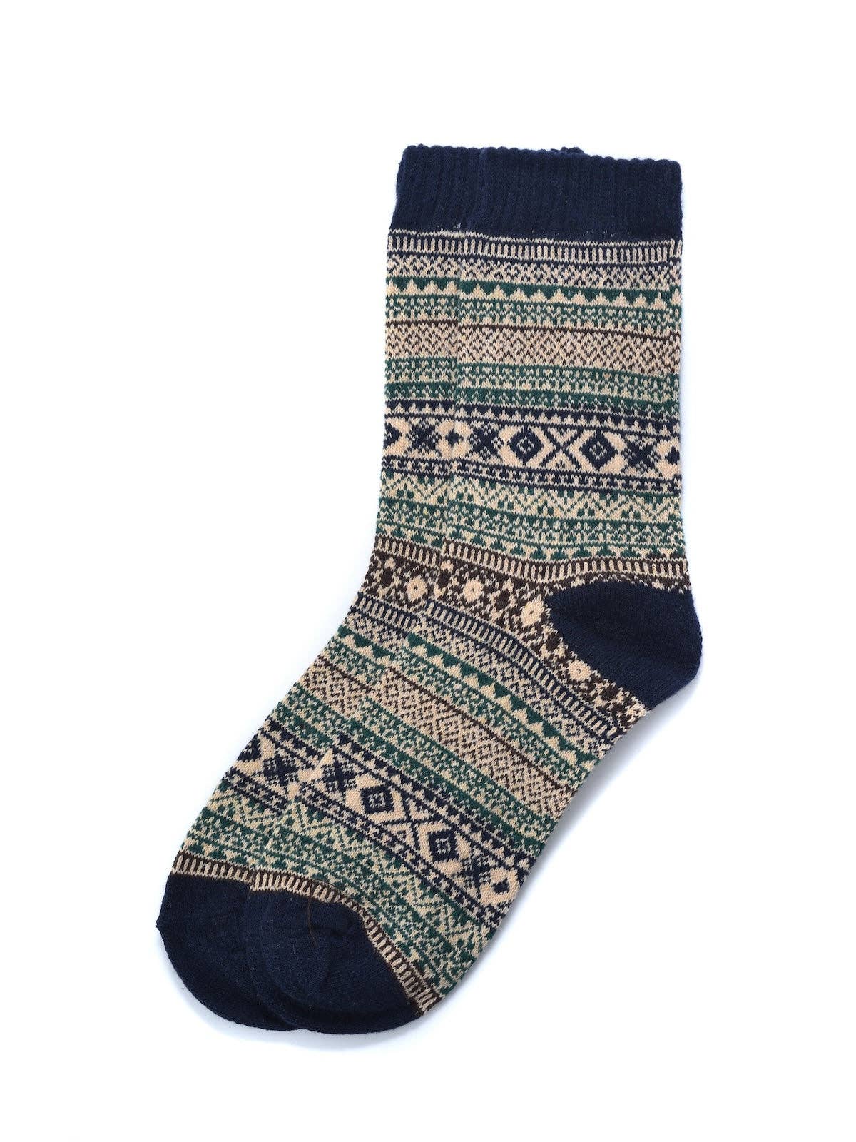 Jewel Tone Bohemian Wool Blend Socks