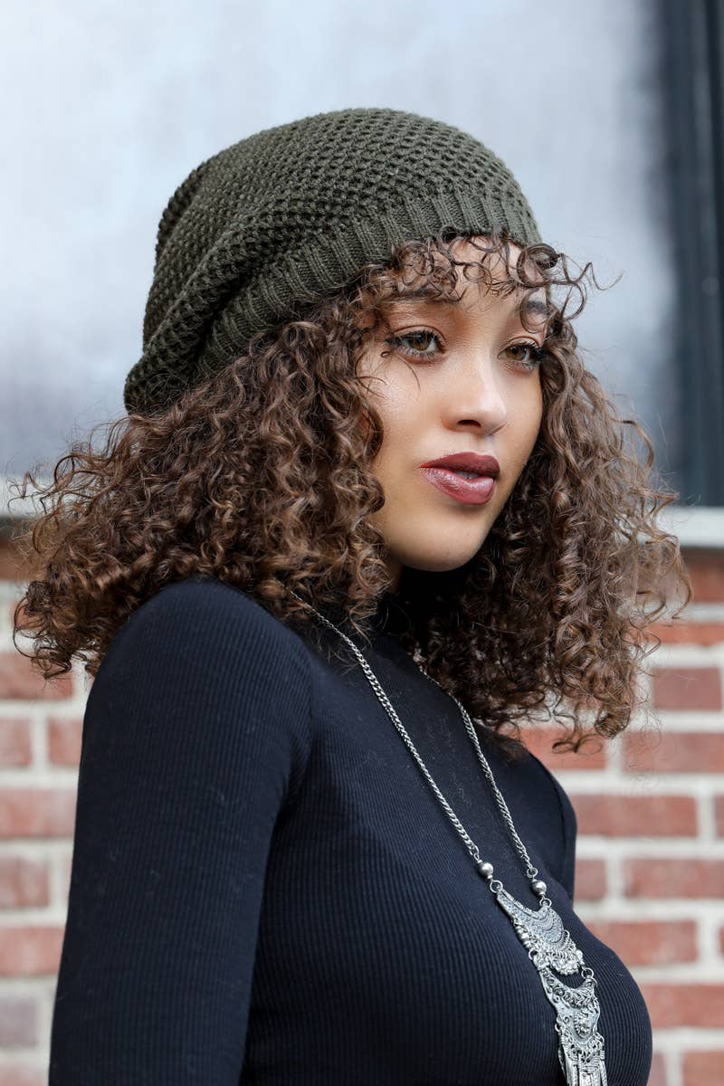 Warren Waffle Knit Slouch Beanie – Fall Collection