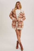 Load image into Gallery viewer, Sweater Weather Plaid Sherpa Cardigan