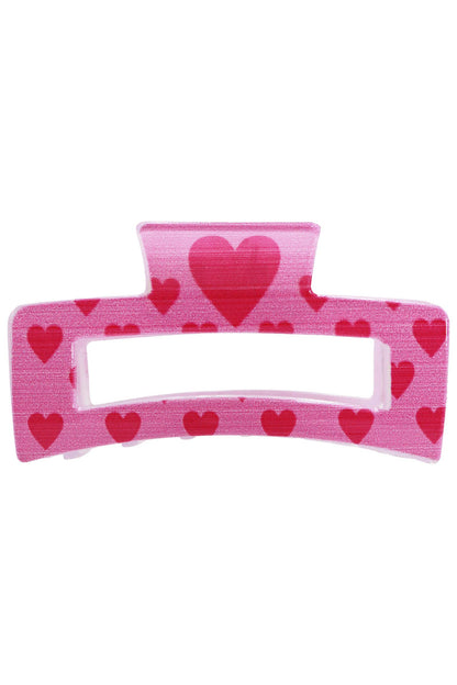 Romantic Love Heart Hollow Block Hair Claw