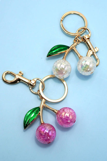 Pearlie Cherry Drop Key Chain