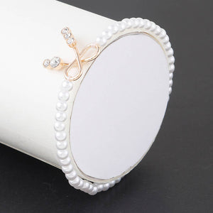 Bow Rhinestone Clasp Pearl Bracelet