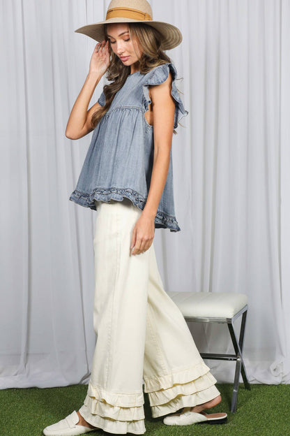 Chaney Chambray Top