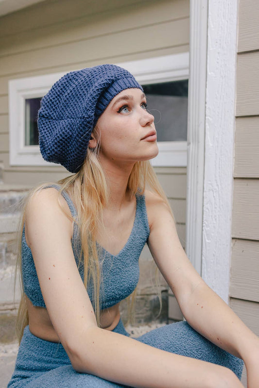 Warren Waffle Knit Slouch Beanie – Fall Collection