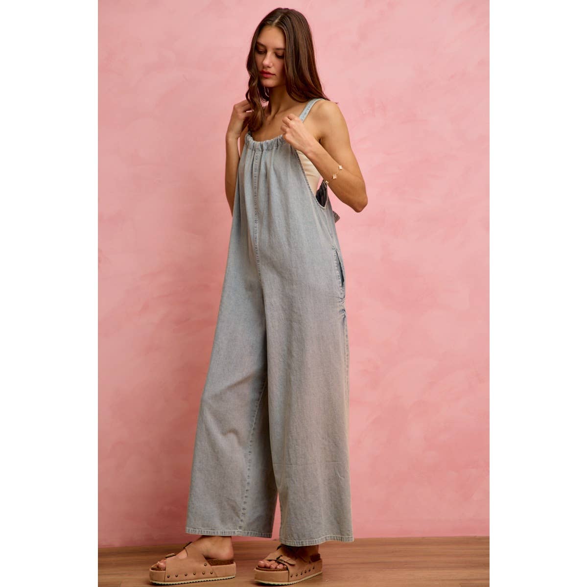Tied & True Denim Romper