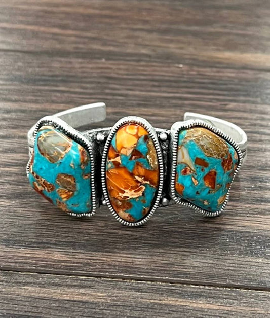 711383, Gemstone Cuff Bracelet