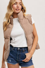 Load image into Gallery viewer, Hana Corded Puffer Vest