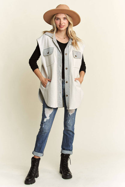 Lynn Vintage Vest- Heather Grey