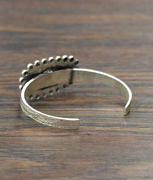 711042, White Turquoise Cuff Bracelet