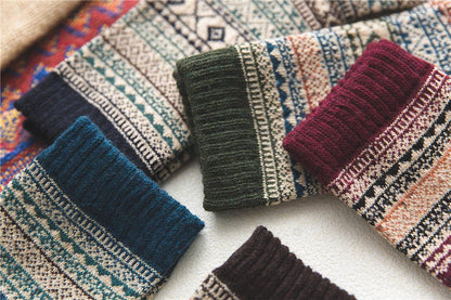 Jewel Tone Bohemian Wool Blend Socks