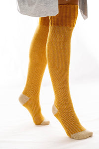 Cozy Cabin Lounge Socks - Mustard