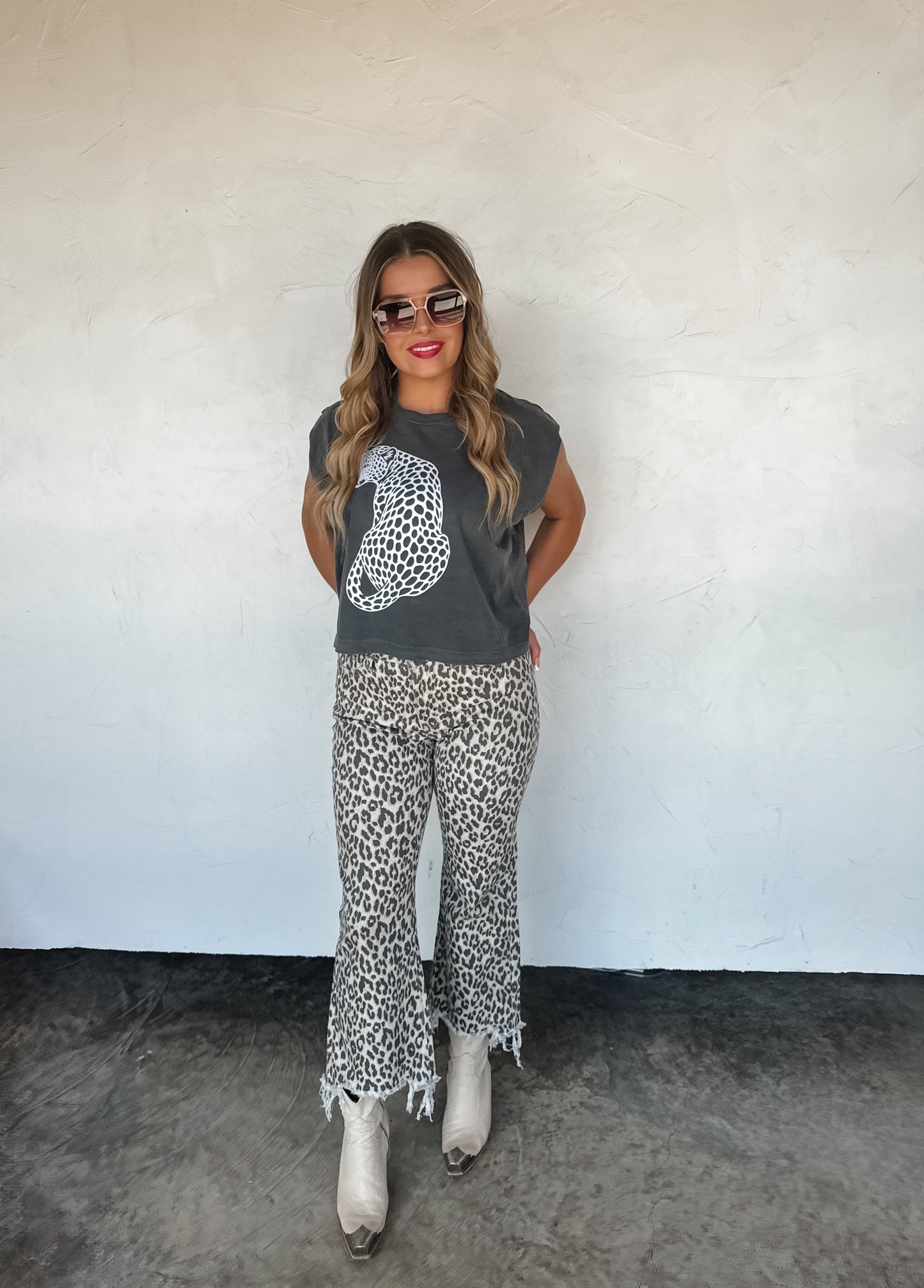 Urban Non-Distressed Jeans- Cheetah