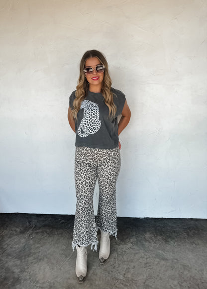 Urban Non-Distressed Jeans- Cheetah