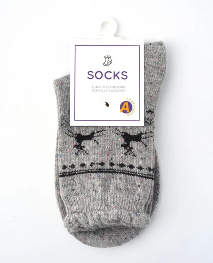 Reindeer Patterned Cozy Socks