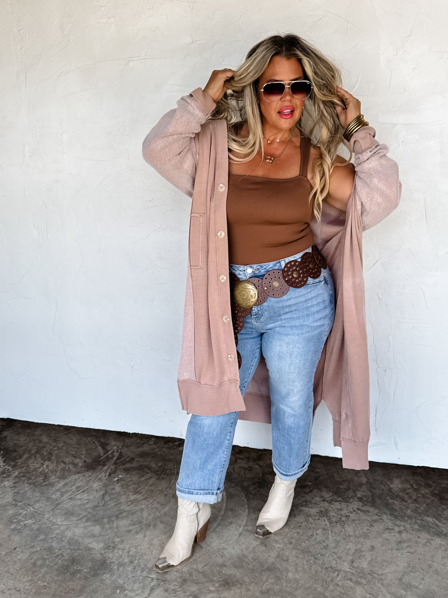 Fall Desi Sweatshirt Cardigan