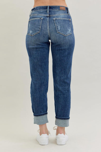 Judy Blue Janelle Distressed Boyfriend Jean