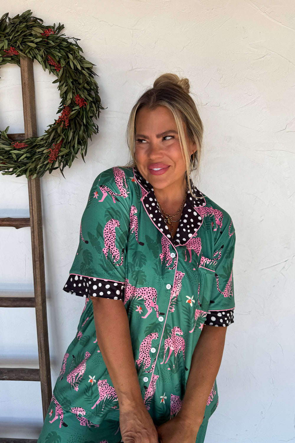 Pink Leopard/Cheetah Luxe Jammie Set