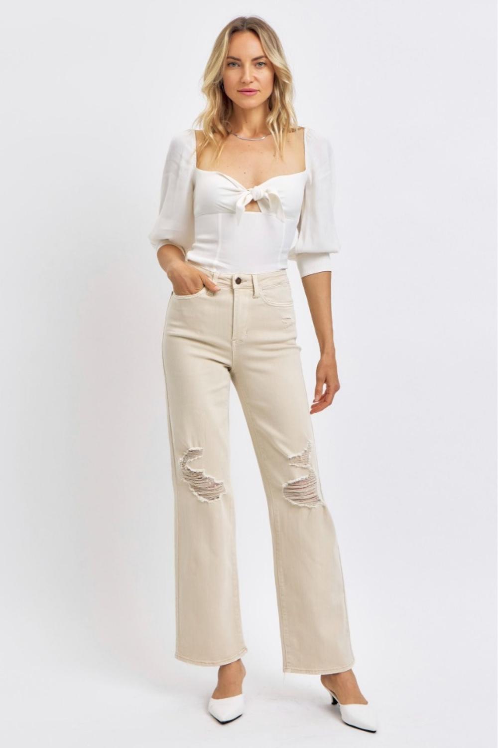 Judy Blue Bone Voyage Distressed Denim