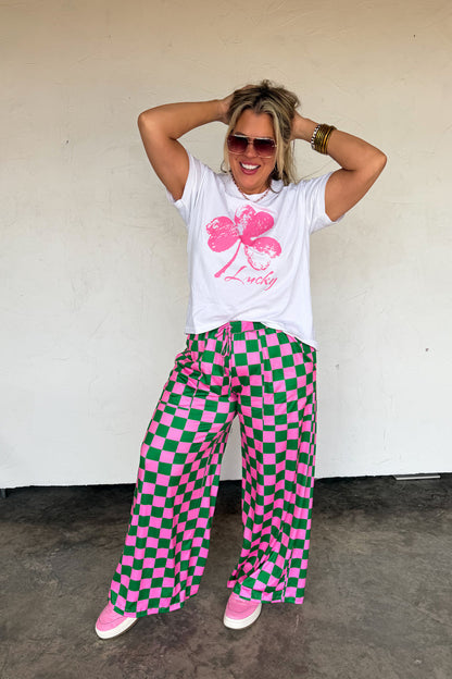 Pink Clover Graphic Tee