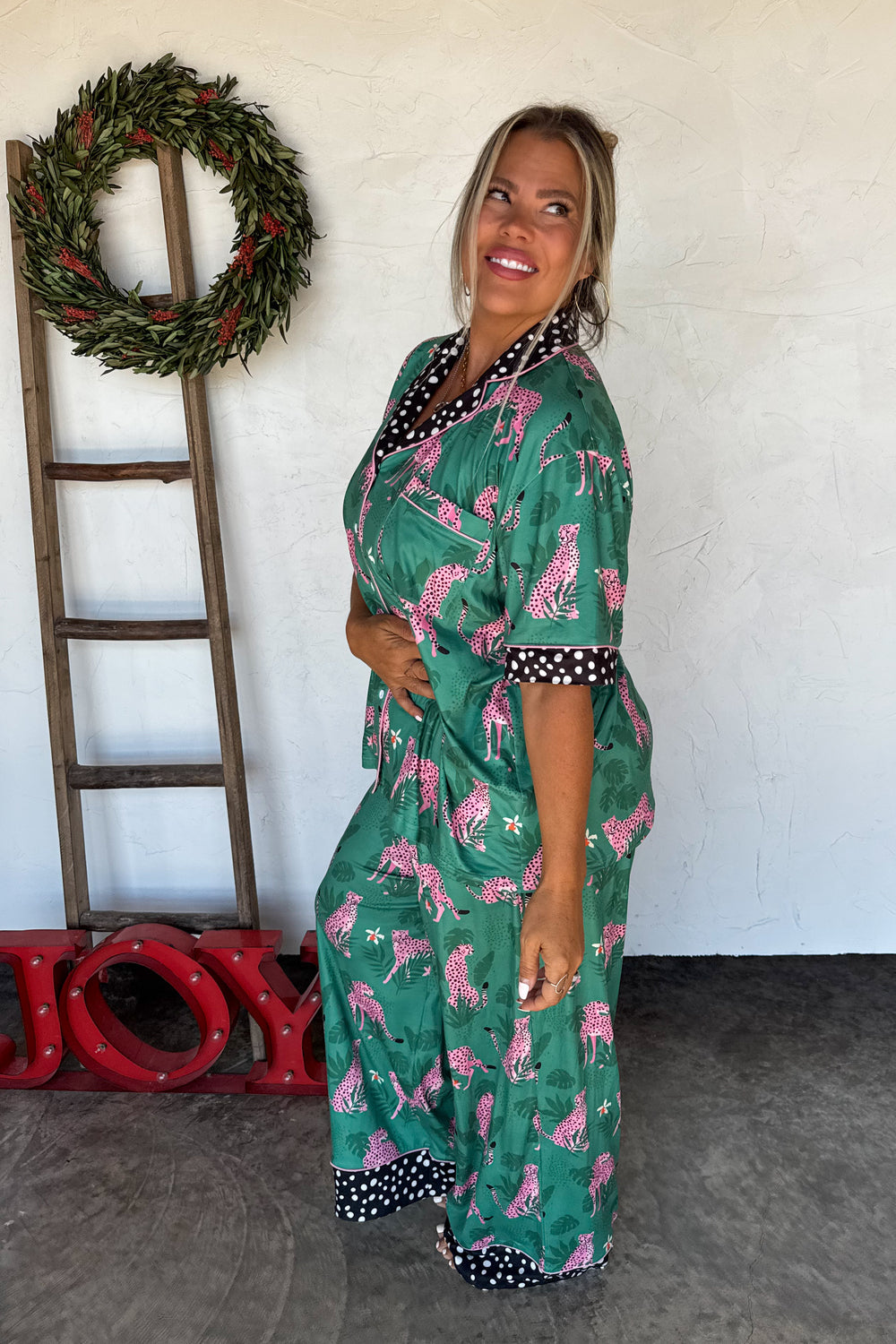 Pink Leopard/Cheetah Luxe Jammie Set