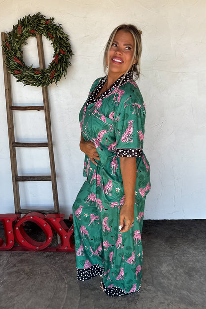 Pink Leopard/Cheetah Luxe Jammie Set