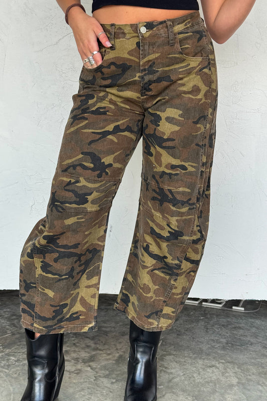 Blakeley Bex Camo Barrel Jeans
