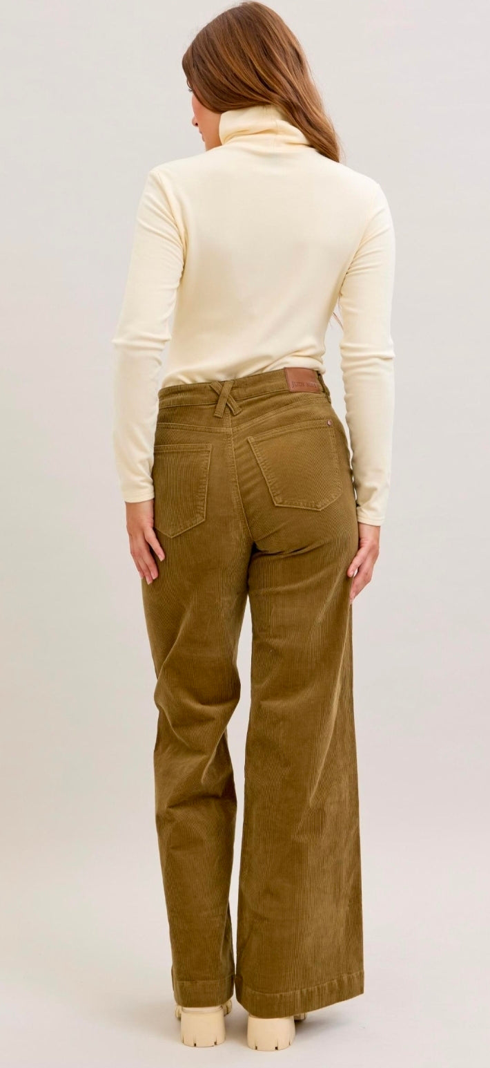 Judy Blue Kensie Corduroy-Olive