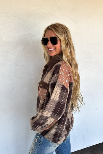 PREORDER- SCARLETT PLAID SHACKET