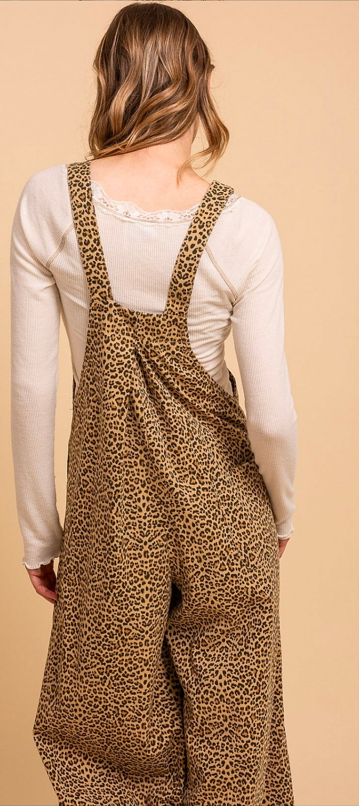Leopard Wide Leg Overalls