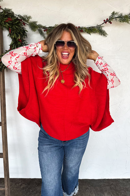Meg Poncho- Red