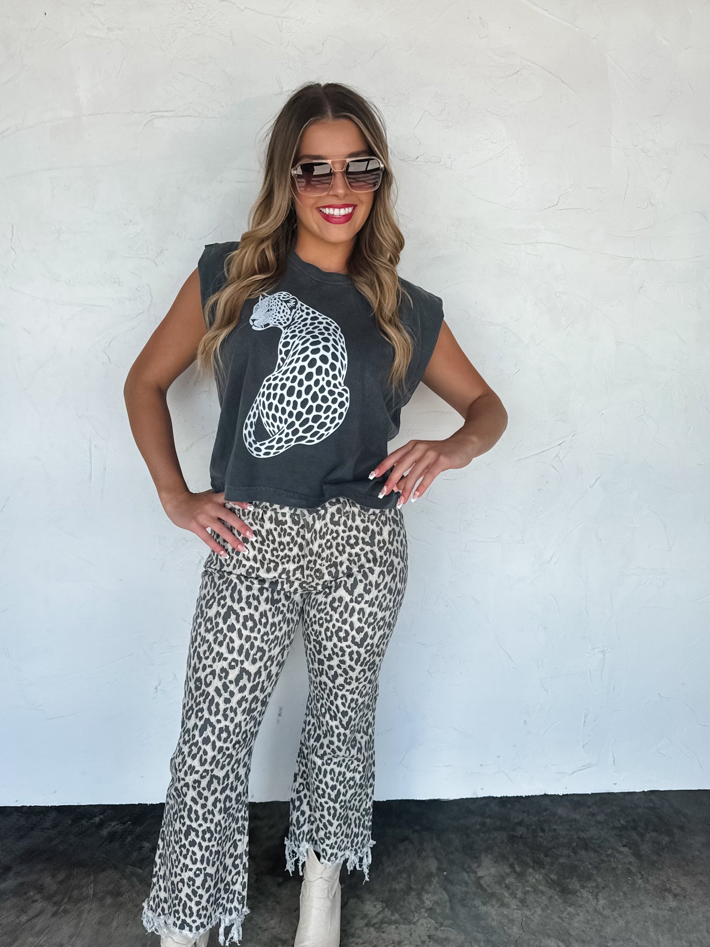 Urban Non-Distressed Jeans- Cheetah