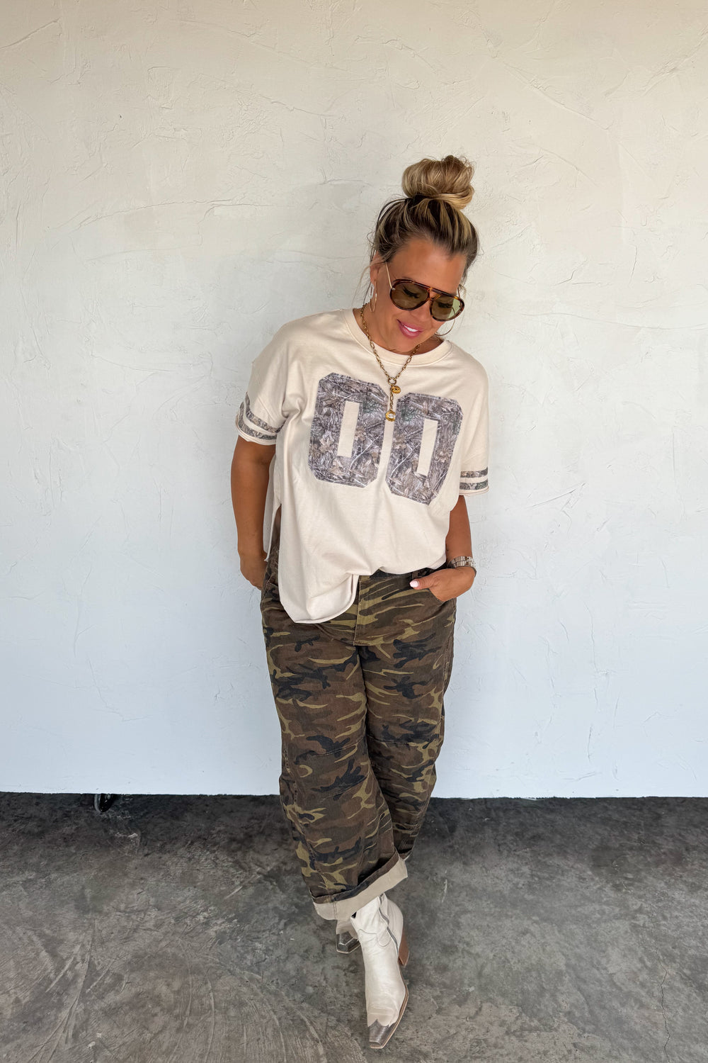 Blakeley Bex Camo Barrel Jeans