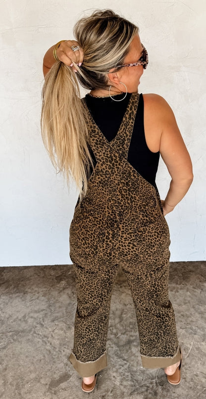 Dahlia Overalls- Cheetah