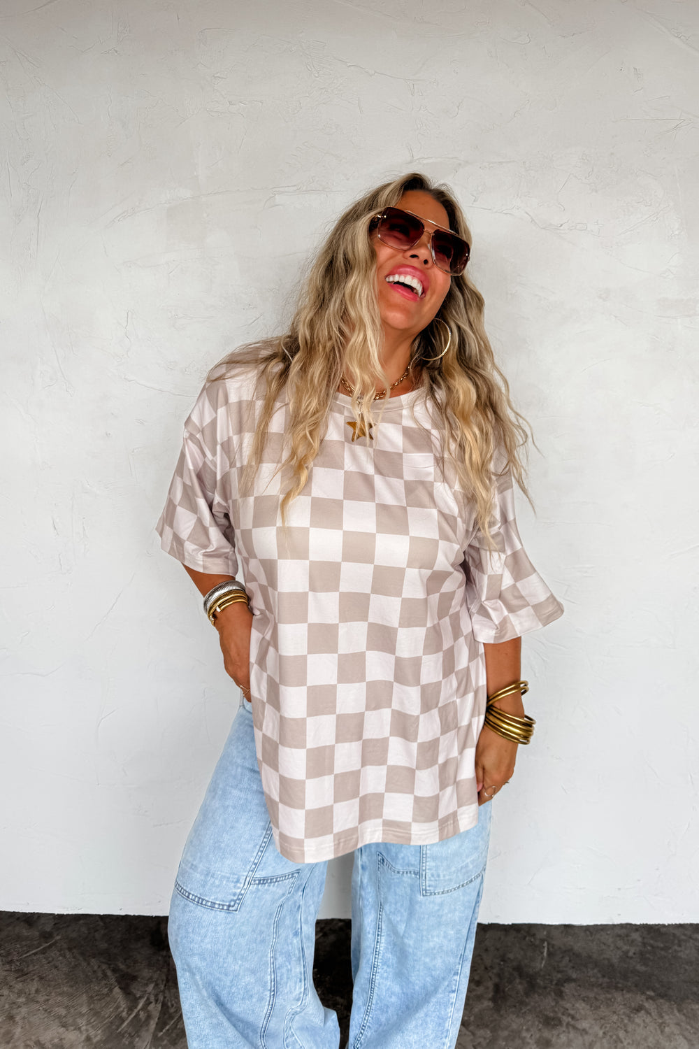 Checker Pop Top