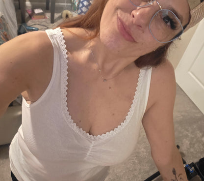 Cinch Tank Top- White