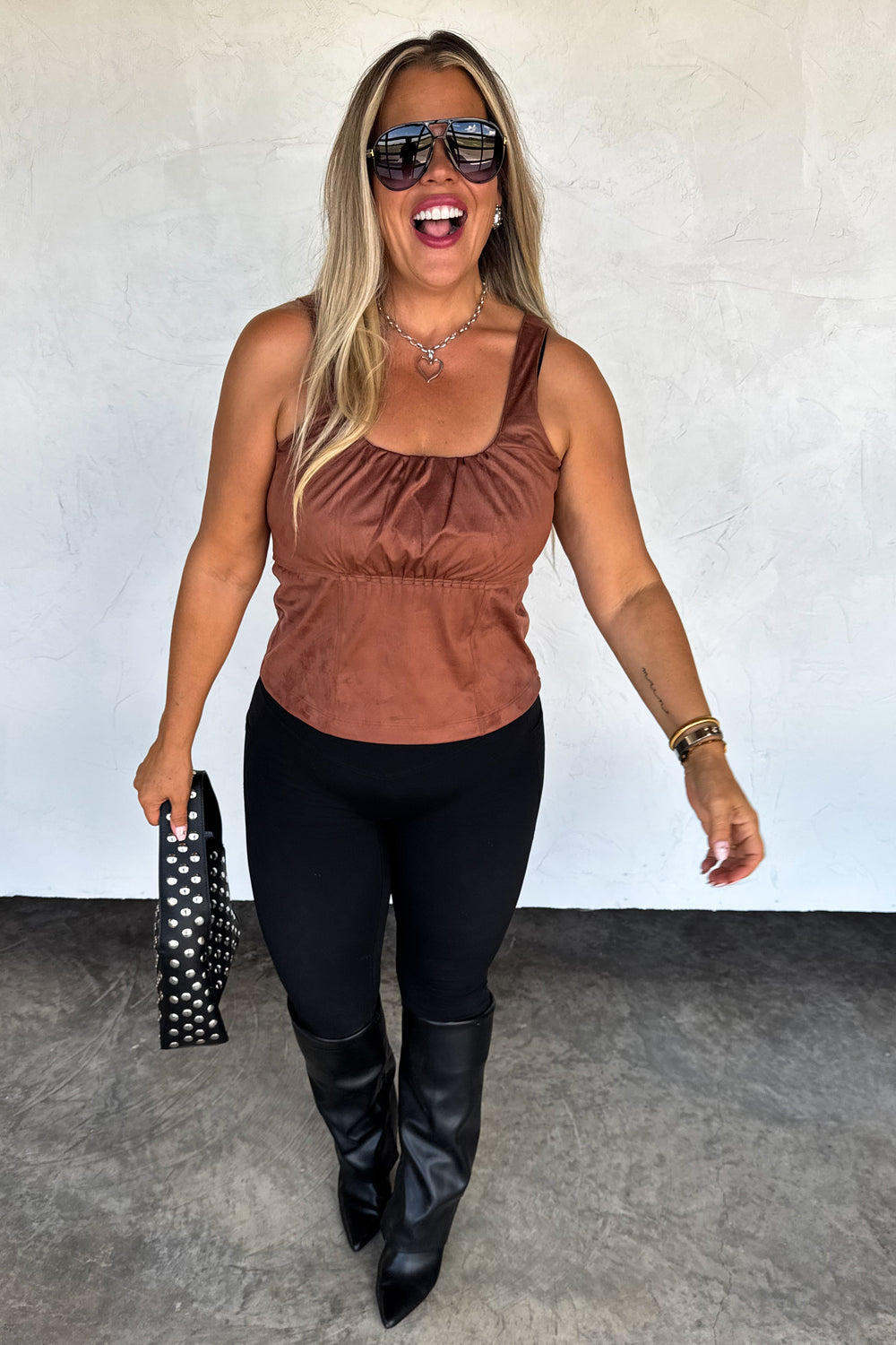 Desert Belle Suede Tank