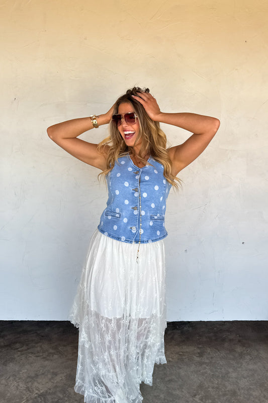 Sprinkle Me Denim Vest