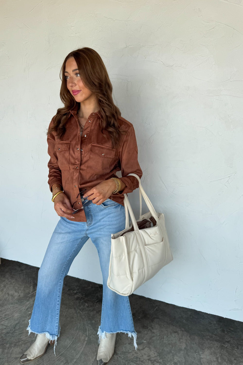Mazy Suede Top