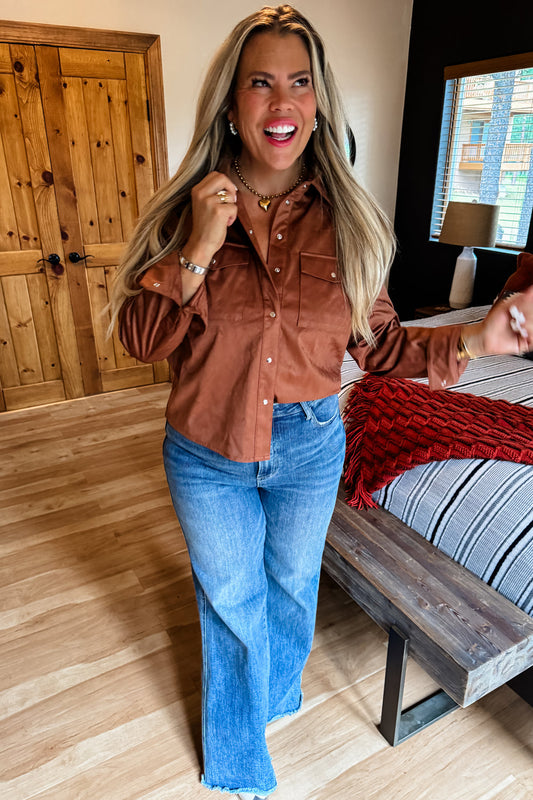 Mazy Suede Top