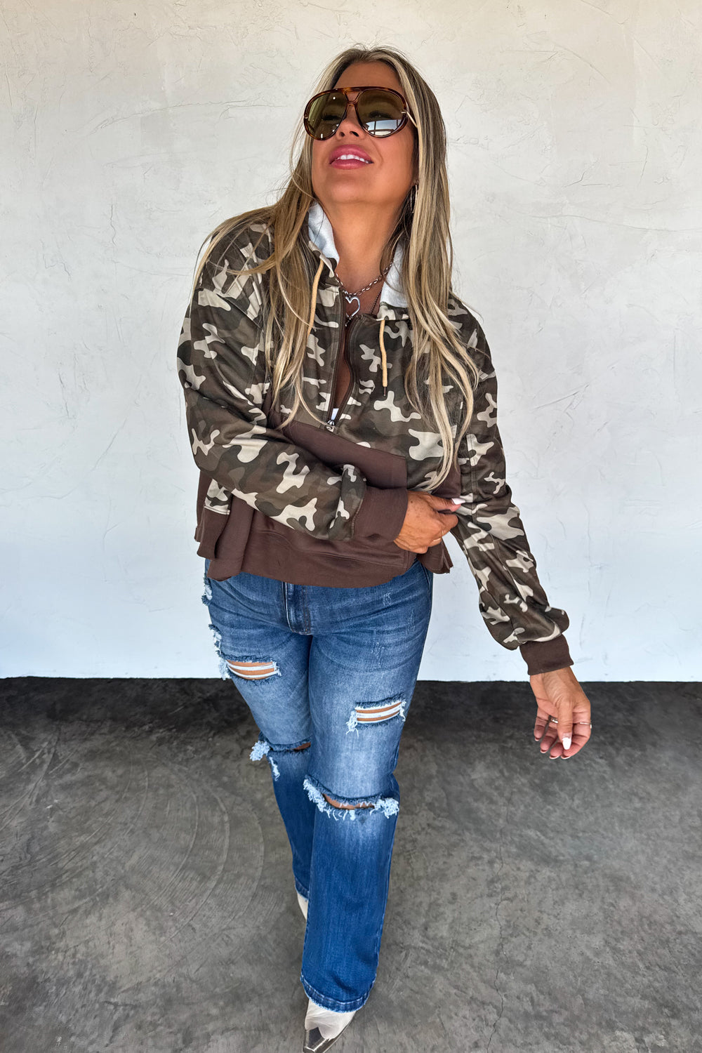 Hunter Half Zip Hooded Pullover