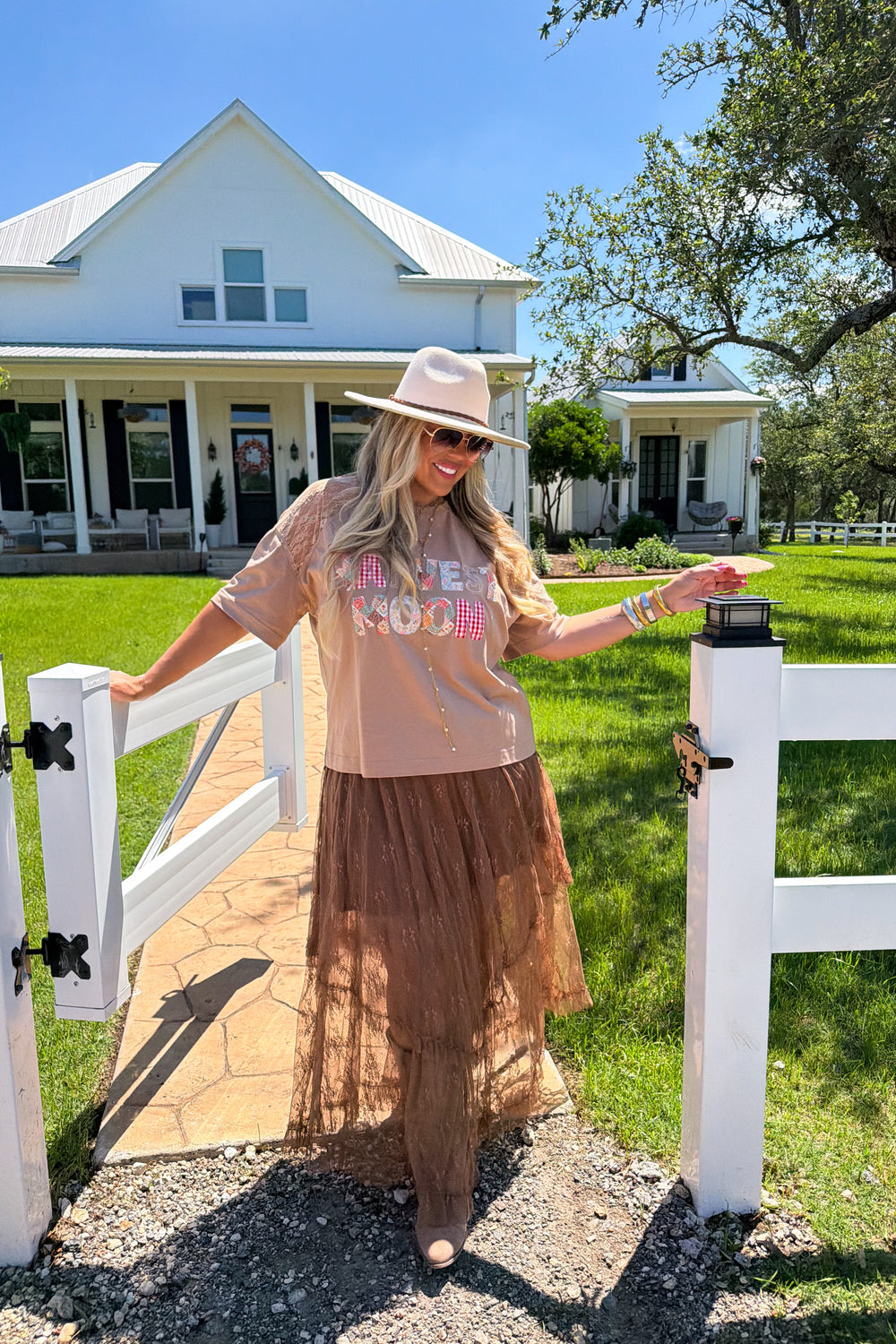 Autumn Blooming Lace Maxi