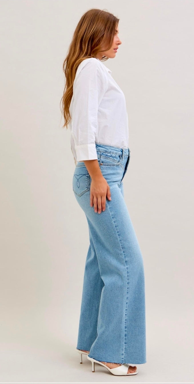 Judy Blue Ophelia Retro Wide Leg Denim