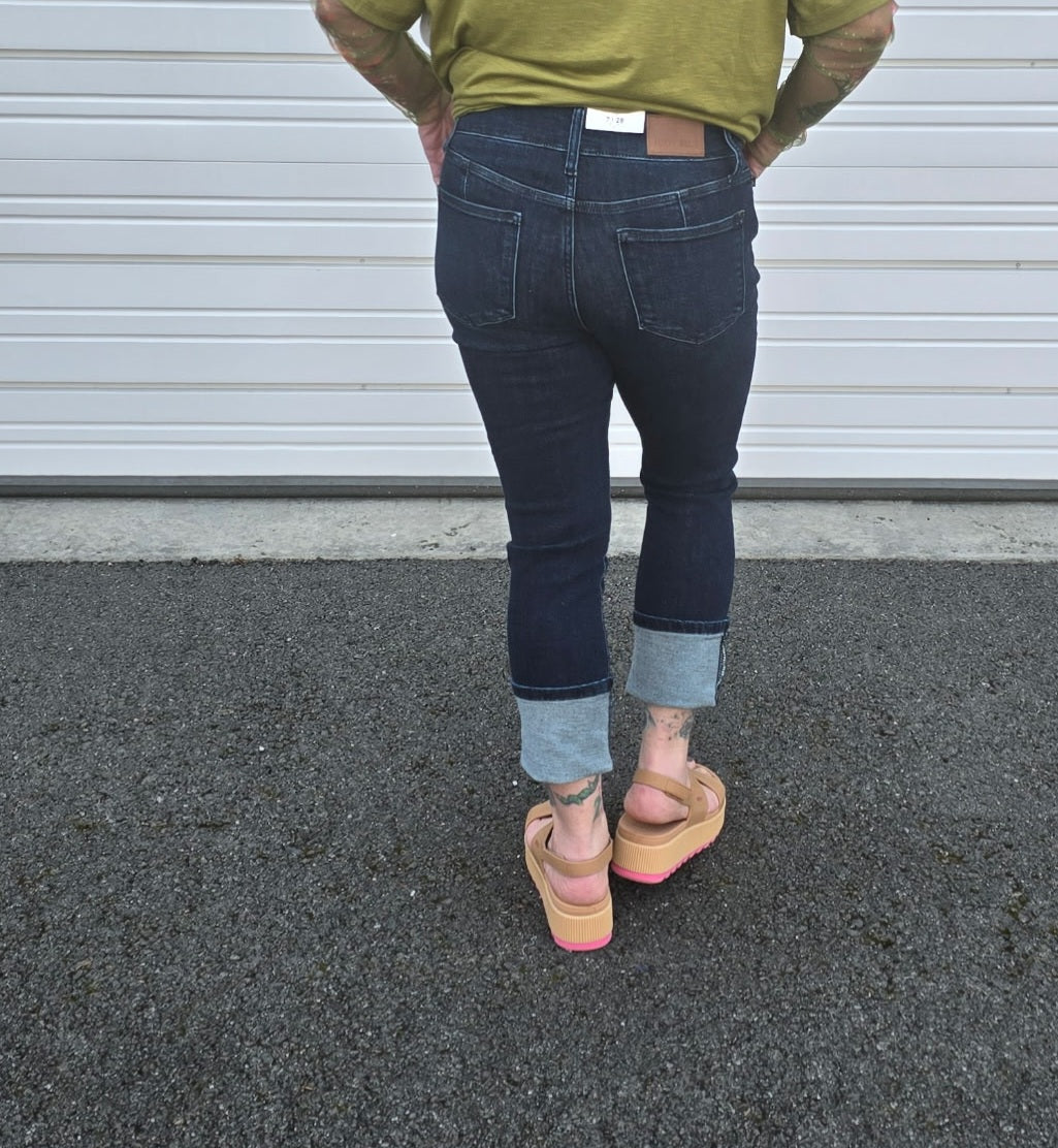 Judy Blue Seaside Skinny Cuffed Capri Jeans