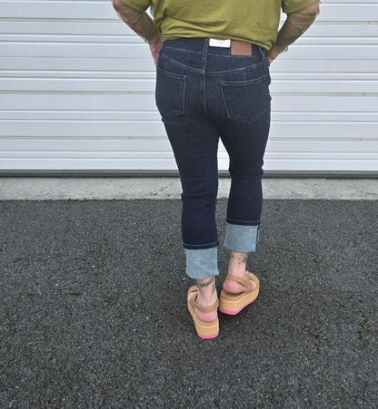 Judy Blue Seaside Skinny Cuffed Capri Jeans