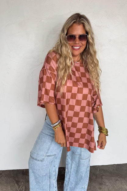 Checker Pop Top