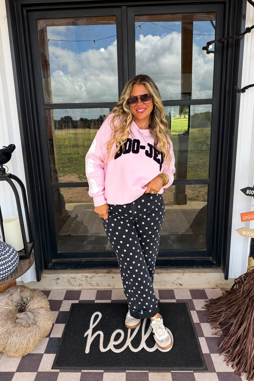 PREORDER-BLACK BETTY POKA DOT JEANS