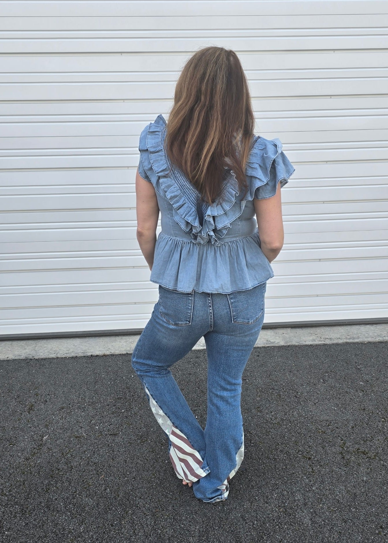 Judy Blue Star Spangled Flare Denim