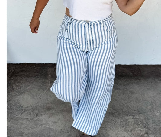 Blakeley Beachy Stripes Barrel Denim