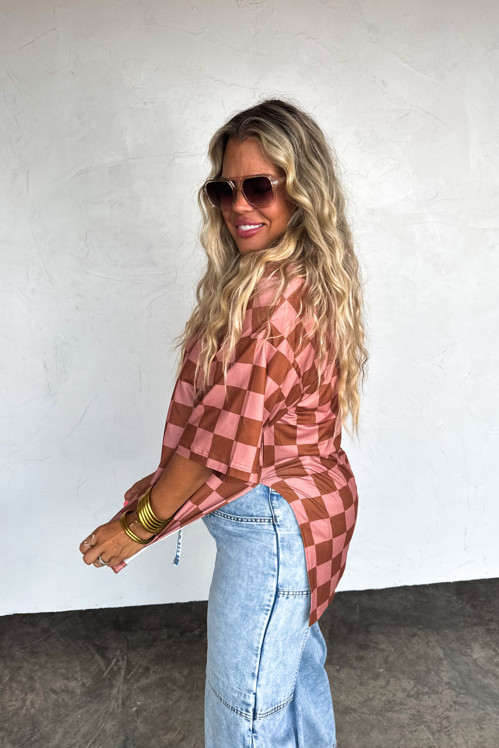 Checker Pop Top